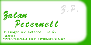 zalan peternell business card
